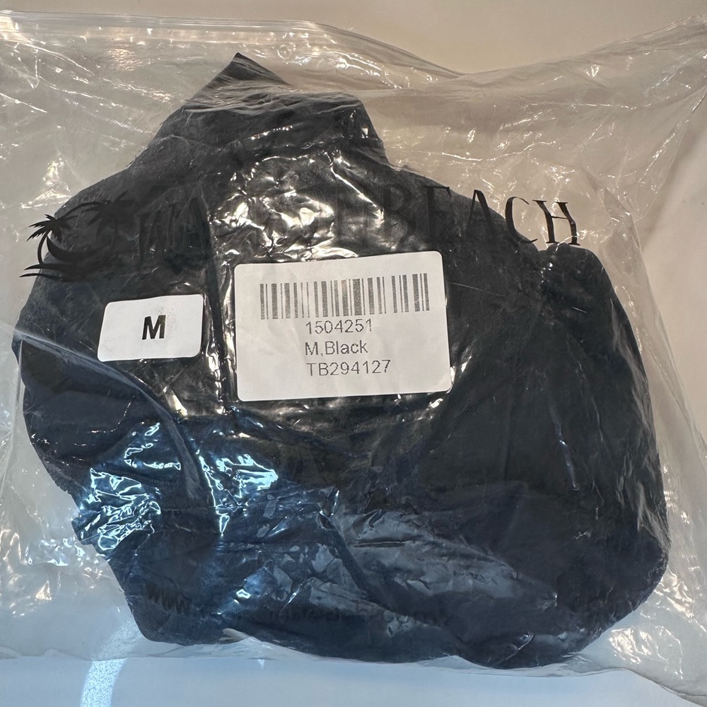 NWT Walk on beach Black Tankini Swim Top Size Medium - Picture 3 of 10